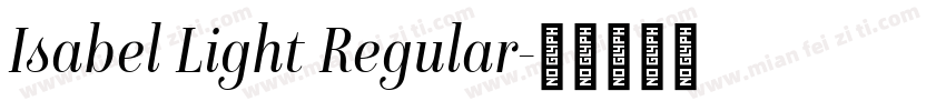 Isabel Light Regular字体转换